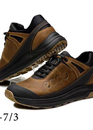 Кроссовки мужские кожаные ecco urban nubuck olive1 фото