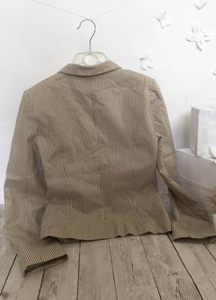 Классический пиджак в полоску укороченный прямой полоска короткий классический на подкладке3 фото