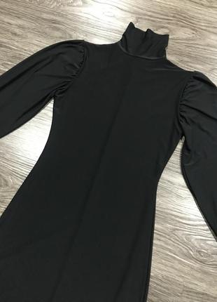 Силуетна сукня міні з довгим рукавом4 фото