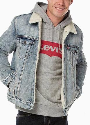 Чоловіча шерпа джинсова куртка levi’s1 фото