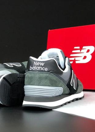 Чоловічі замшеві кросівки з сіткою в стилі new balance 574 🆕 нью баланс 5744 фото