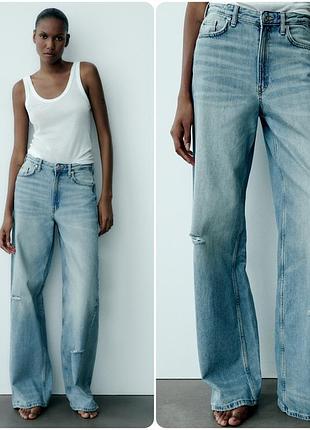 Джинси wide leg zara