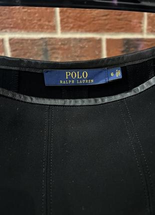 Черная мини-юбка polo ralph lauren с кожаным поясом4 фото