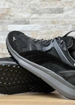 Чоловічі шкіряні кросівки puma rs-x black-grey3 фото