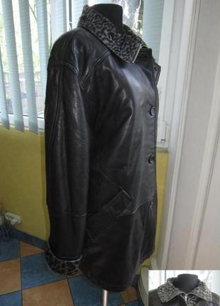 Тепла жіноча шкіряна куртка stones & bones. бельгія. лот 9172 фото