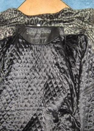 Тепла жіноча шкіряна куртка stones & bones. бельгія. лот 9176 фото