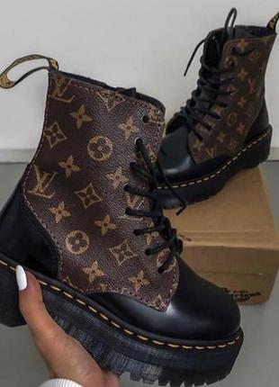 Женские ботинки dr.martens jadon louis vuitton1 фото