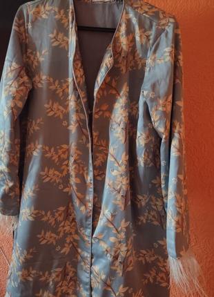 Предлето: шелковое платье с перьями zimmerman