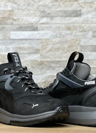 Чоловічі шкіряні кросівки puma rs-x black-grey6 фото