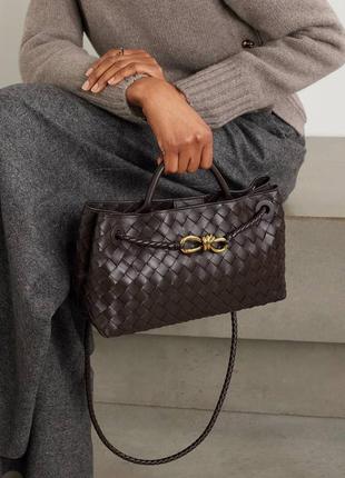 Сумка bottega veneta плетенная коричневая чорная зеленая