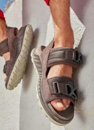 Кожаные спортивные мужские сандалииecco exowrap 25 40 размер1 фото