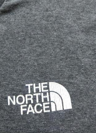 Серая мужская футболка свитшот худи с большим логотипом the north face размер s4 фото