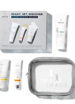 Набор image skincare facial set ready, set, discover стартовый набор для лица