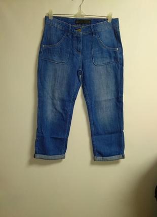 Вкорочені джинси з підкатами 10/44-46 розмір