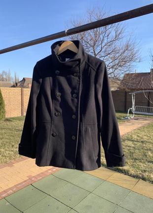 H&m чёрное женское пальто, новое стильное пальто