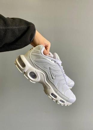 Кроссовки женские nike air max plus all white3 фото