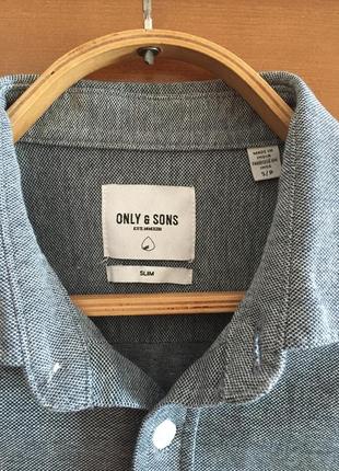 Класнючая мужская рубашка коротким рукавом "only&sons ".2 фото