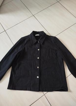 Чорна куртка джинсовка3 фото