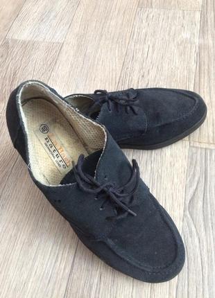 Туфли, ботинки, мокасины, замш, мягкие на широкую ногу удобные