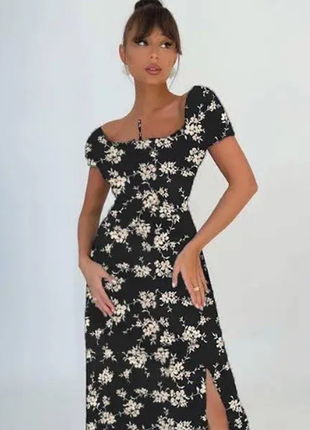 Женское летнее платье , сарафан  с цветочным принтом 7 цветов rin862-395-pве3 фото