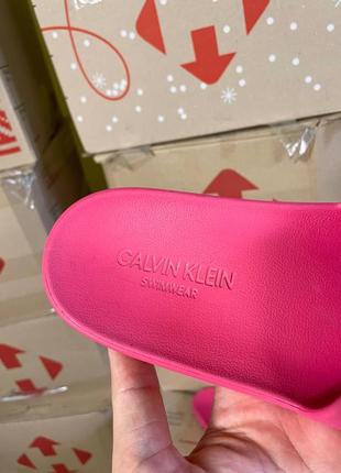 Жіночі тапки шльопанці calvin klein swimwear pink 372 фото