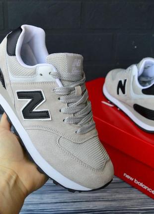 Стильні сірі якісні чоловічі спортивні кросівки new balance весняні-осінні,замшеві,натуральна замша5 фото