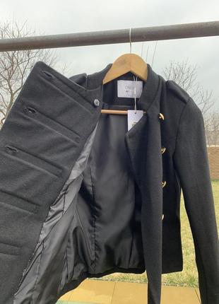 Шерстяной женская пиджак в чёрном цвете от бренда only, новый стильный жакет6 фото