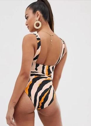 Отрядный купальник asos petite на невысокий рост tiger print2 фото