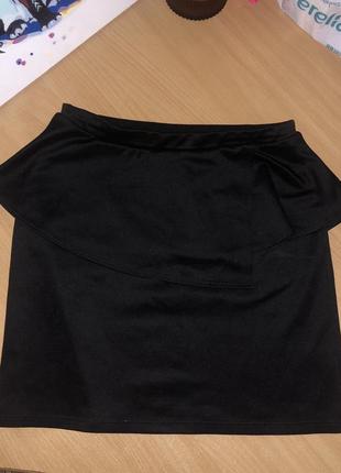 Облегающая юбка с баской2 фото
