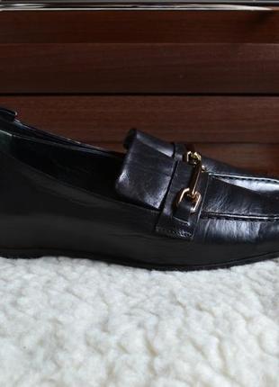 Napoleoni кожаные женские туфли стиль gucci с зауженным носком италия. натуральная кожа3 фото