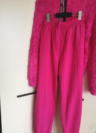 Мега круті рожеві штани високої посадки3 фото
