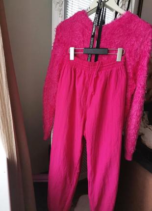 Розпродаж 🔥мега круті рожеві штани високої посадки2 фото