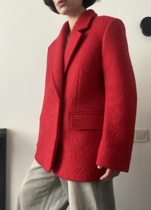 Шерстяное полупальто/ пальто-пиджак4 фото