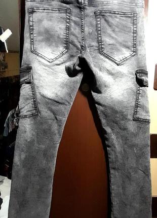 Стрейчевые джинсы карго, скинни4 фото
