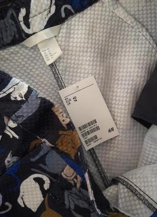 H&m супер стильный плотный костюм новый с бирками кофточка и шорты рисунок со сфинксами5 фото