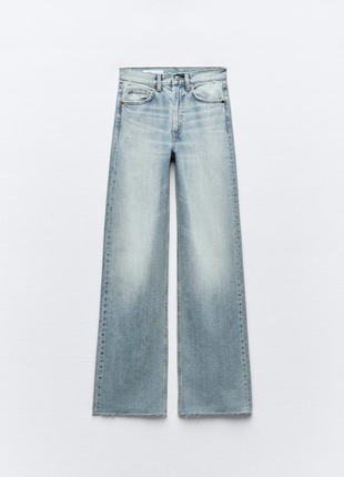 Широкие вареные джинсы с высокой посадкой1 фото