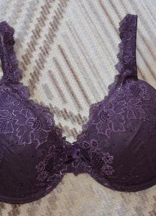 Марсаловый кружевной бюстгальтер tcm by tchibo 80b