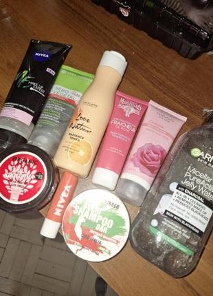 Лот/набор уходовой косметики_7_nivea,yves rocher,oriflame,marseiliais,avon,mr scrubber,garnier1 фото