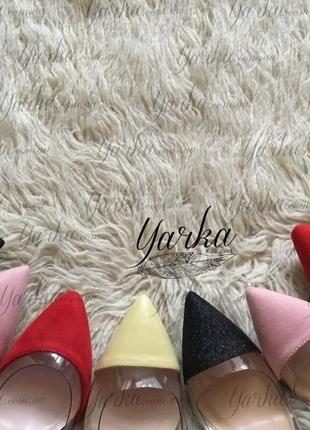 Жіночі модні туфлі лодочки з силіконом по  боках різні кольори, 36-40р1 фото