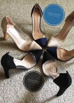 Женские модные туфли лодочки с силиконом по бокам разные цвета 36-40р2 фото