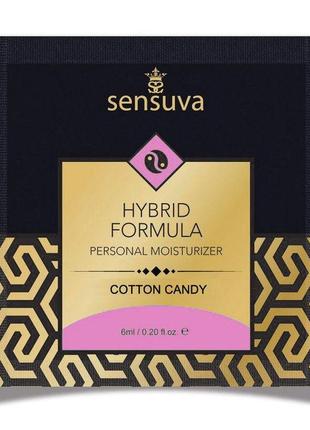 Лубрикант на комбинированной основе со вкусом сладкой ваты sensuva - hybrid formula cotton candy, 6 мл.