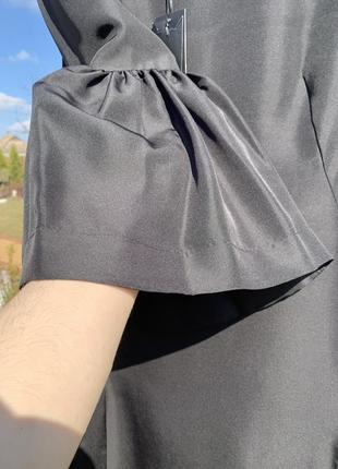 Шовкова чорна сукня міді від бренду linea, нова, оригінал3 фото