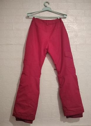 Горнолижні штани, брюки спортивні червого кольору2 фото