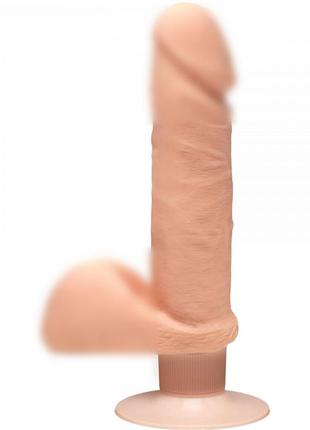 Вібратор doc johnson the d - perfect d - vibrating 7 inch with balls - ultraskyn, 22х4,5 див.