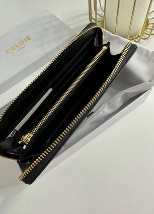 Кошелек селин черный большой на молнии celine3 фото