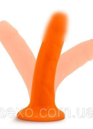 Фалоїмітатор neo 6inch dual density cock neon orange, 15,2х3 см.