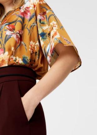 Блуза mango, блузка, футболка в цветочный принт3 фото