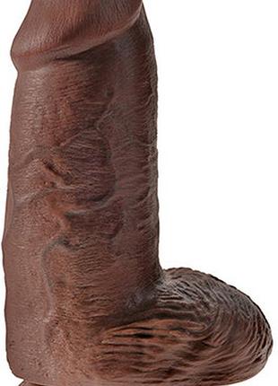 Фалоїмітатор king cock chubby brown, 23х7,6 см. 2