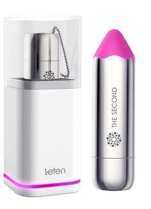 Мощная вибропуля leten the second morning rose с индукционной зарядкой, 8,8х2,5 см.