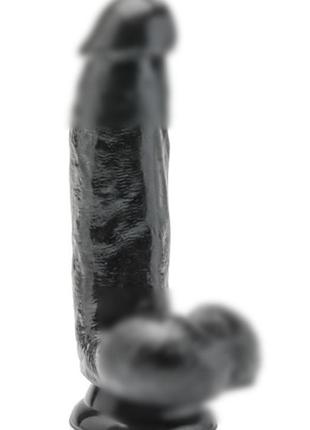 Фаллоимитатор get real black dildo 6" with balls от toy joy, 17х3,8 см.